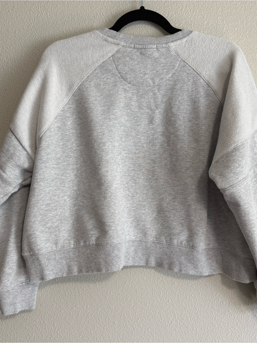 Marine Layer Crop Light Gray Crewneck Sweatshirt - Picture 4 of 5